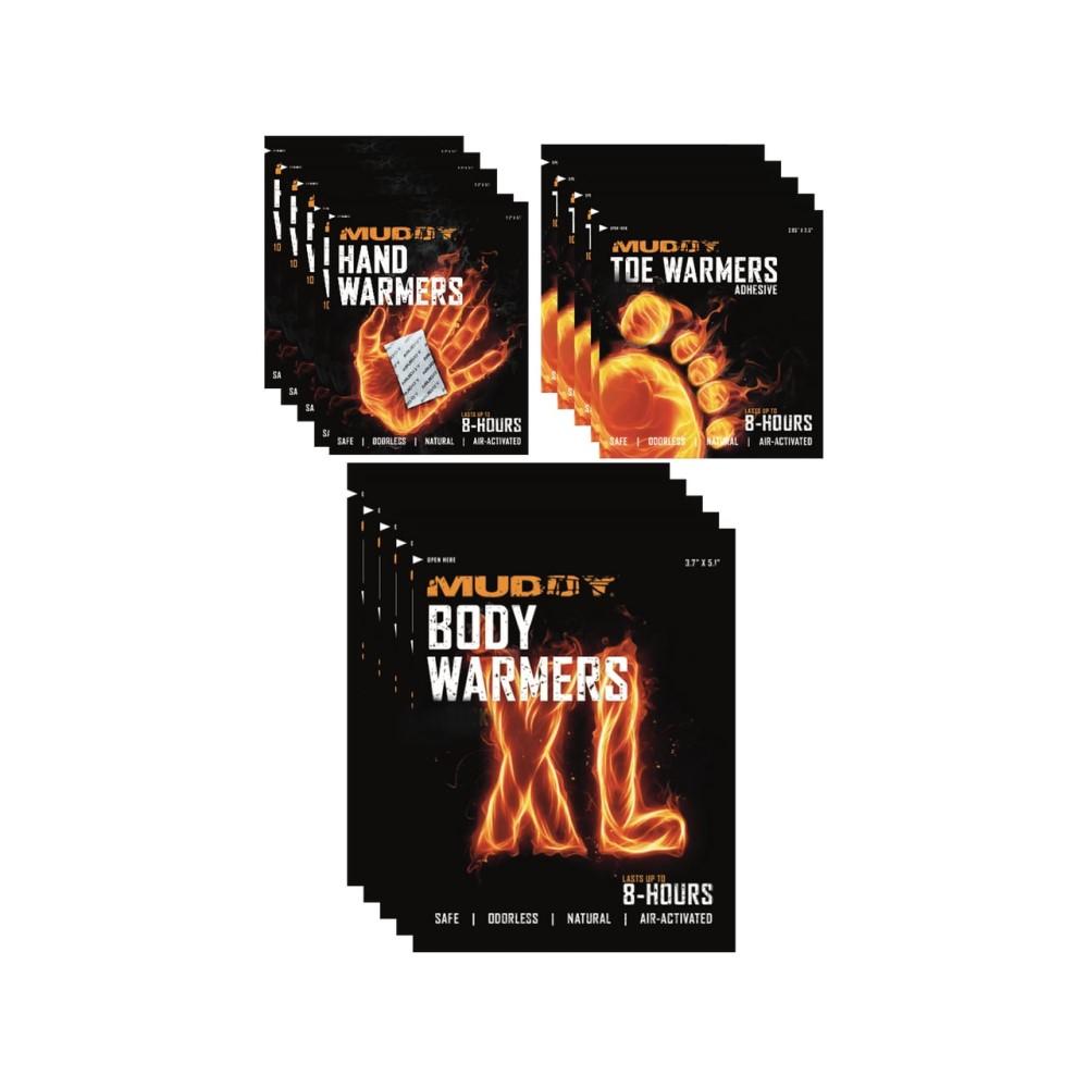 Muddy Warmer Bulk Pack Hand, Toe & Xl Warmers - 24 Count