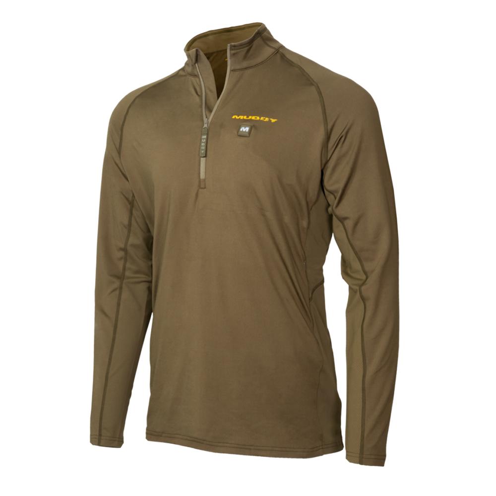 Nucleus Heated Quarter Zip Brown Clay Small