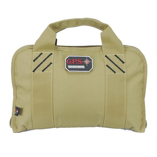 Gps Double Pistol Case With Visual Id Storage Tan
