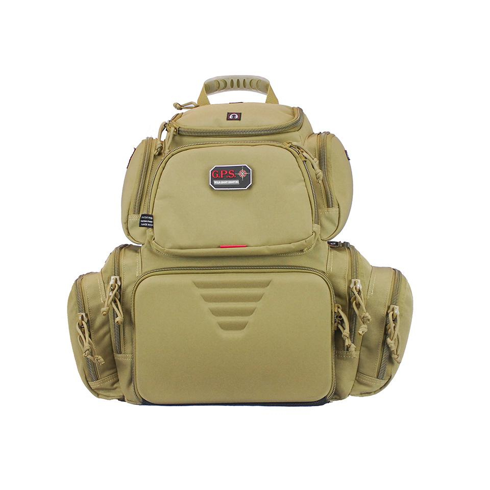 Gps Handgunner Backpack Tan for 4 Handguns