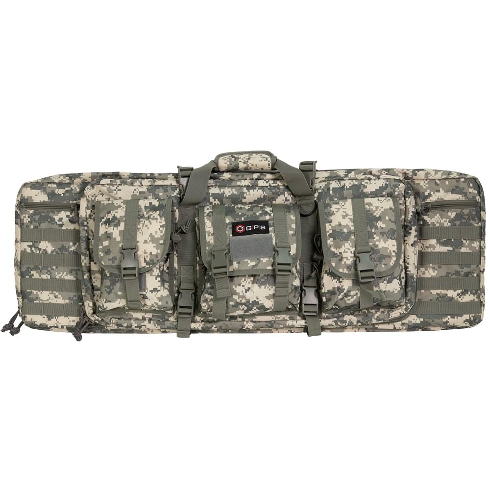 Gps Double Rifle Case 36 Acu Camo With Padded Pistol Sleeves