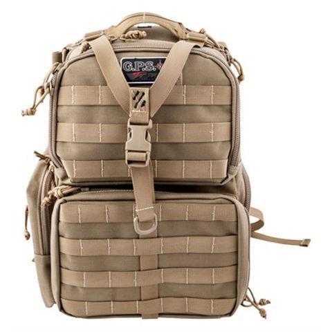 Gps Tactical Range Backpack Holds 3 Handguns Tan