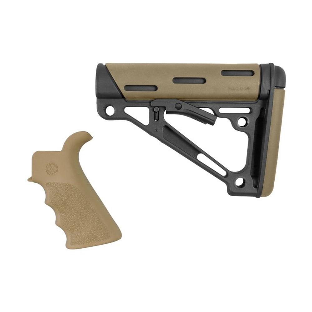 Hogue AR-15/M-16 Overmolded Collapsible Buttstock Commercial Fde