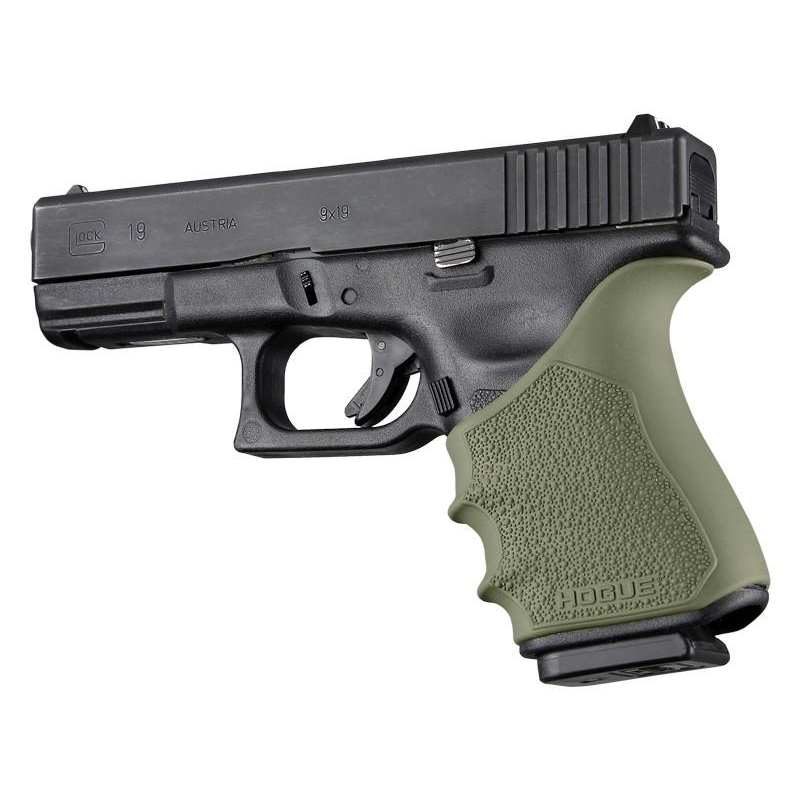 Hogue Handall Beavertail Grip Sleeve for Glock 19 Gen 3-4 Od Green