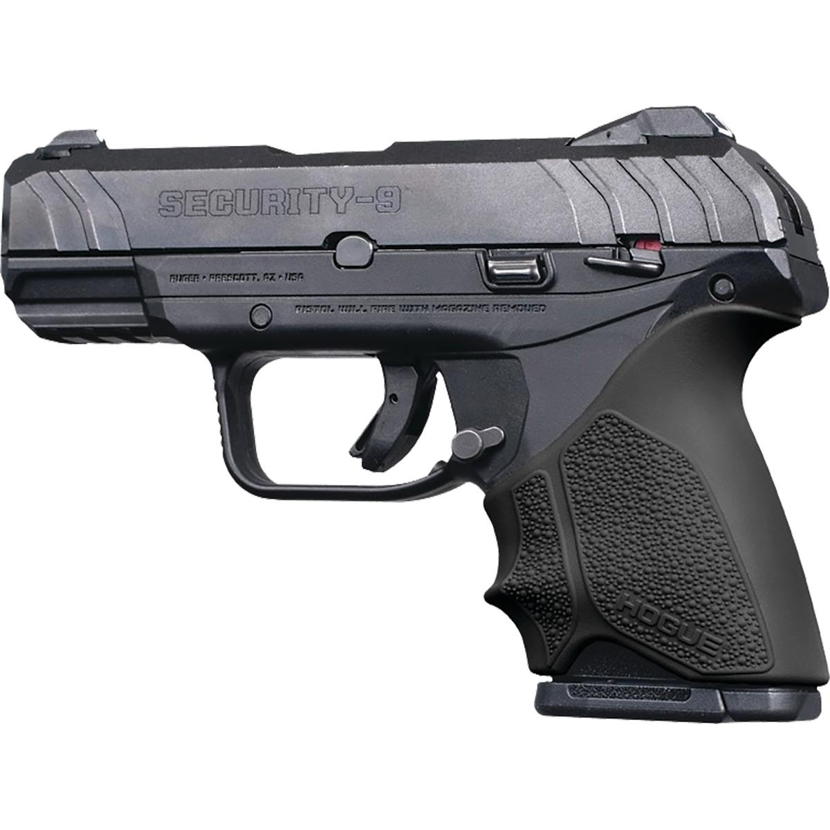 Hogue Handall Beavertail Grip Sleeve Ruger Security 9 Compact Black