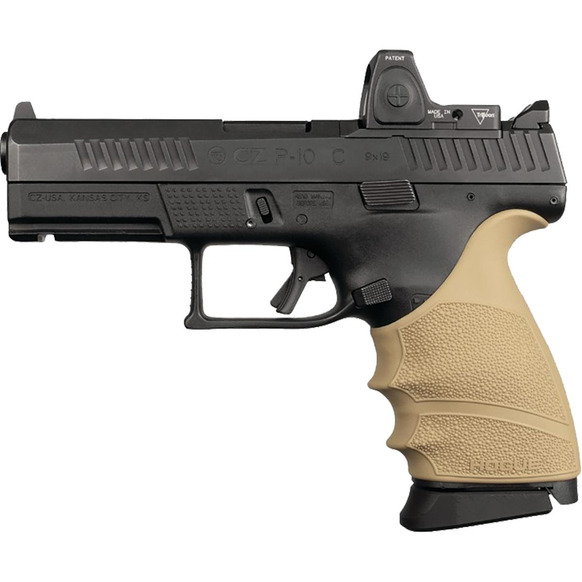 Hogue Handall Beavertail Grip Sleeve Cz P-10 Compact 9MM Fde