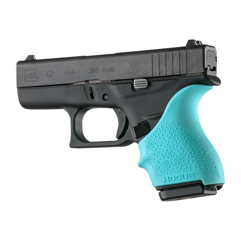 Hogue Handall Beavertail Grip Sleeve Glock 42/43 Aqua