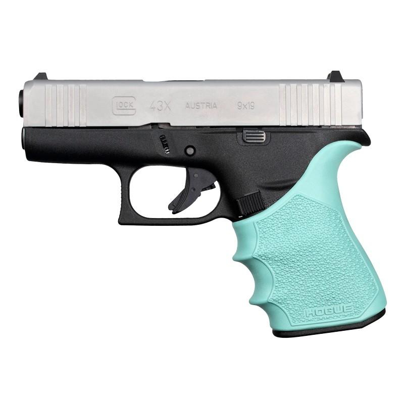 Hogue Handall Beavertail Grip Sleeve for Glock 43X 48 - Aqua