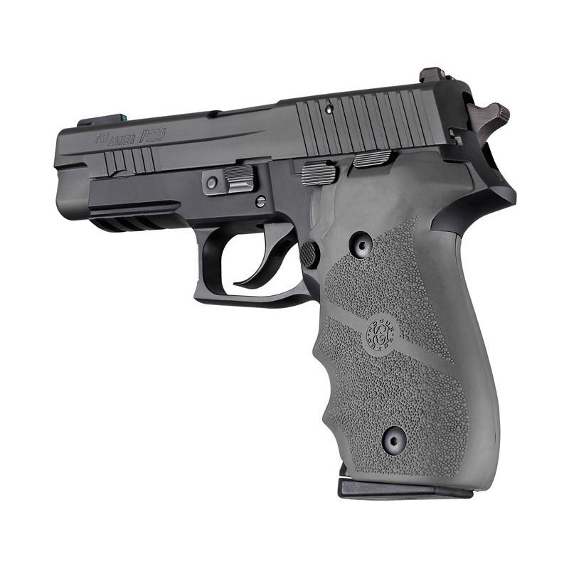 Hogue Rubber Grip W/finger Grooves Sig P226 Slate Grey