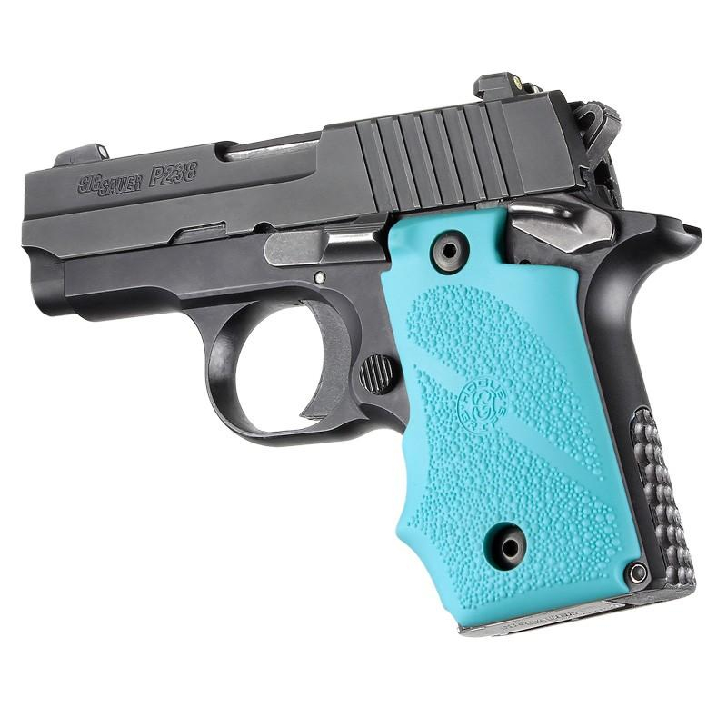 Sig Sauer P238 Rubber Grip With Finger Grooves Aqua