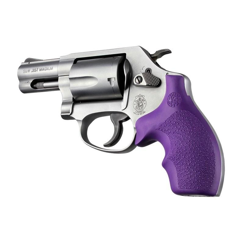 Hogue Rubber Grip S&w J-frame Round Butt Bantam Style Purple