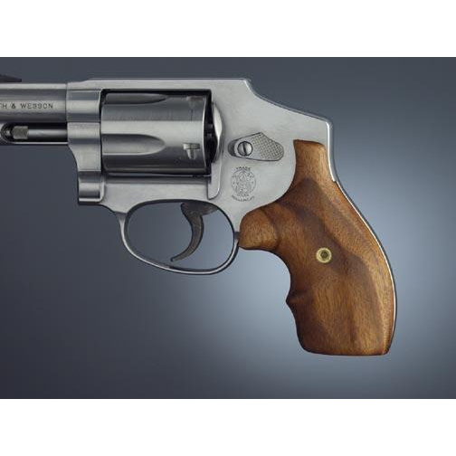 Hogue Wood Grip S&w J-frame Round Butt Bantam Style
