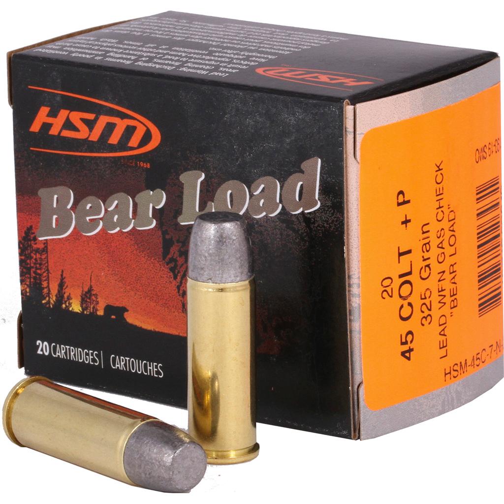 Hsm Bear Load 45 Colt 325 Gr Wide Flat Nose 20 Rounds