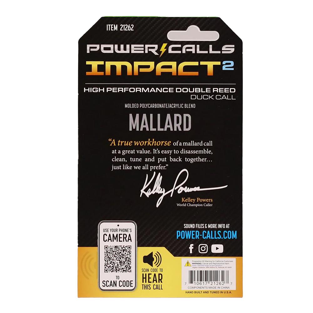 Higdon Mallard Duck Call IMPACT2 Od Green Polycarbonate - Image 3