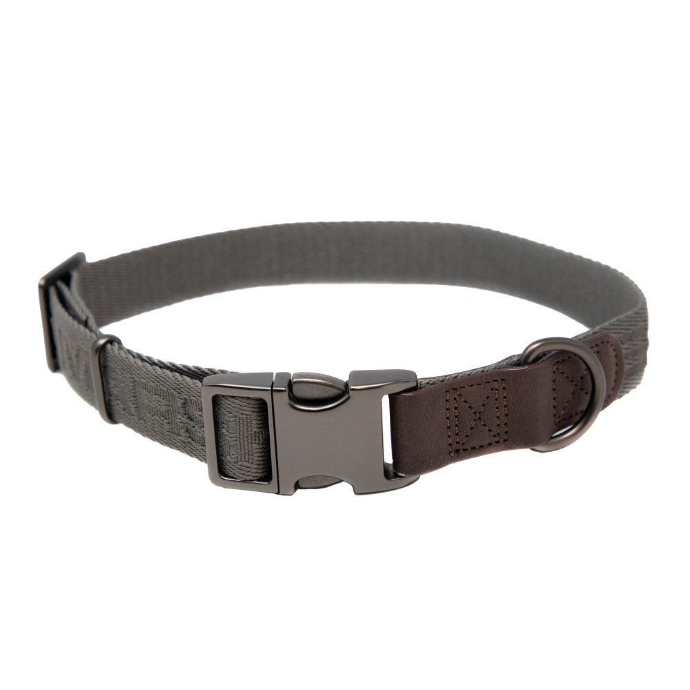 Higdon Adjustable Dog Collar 15IN-23IN - Gun Metal Grey