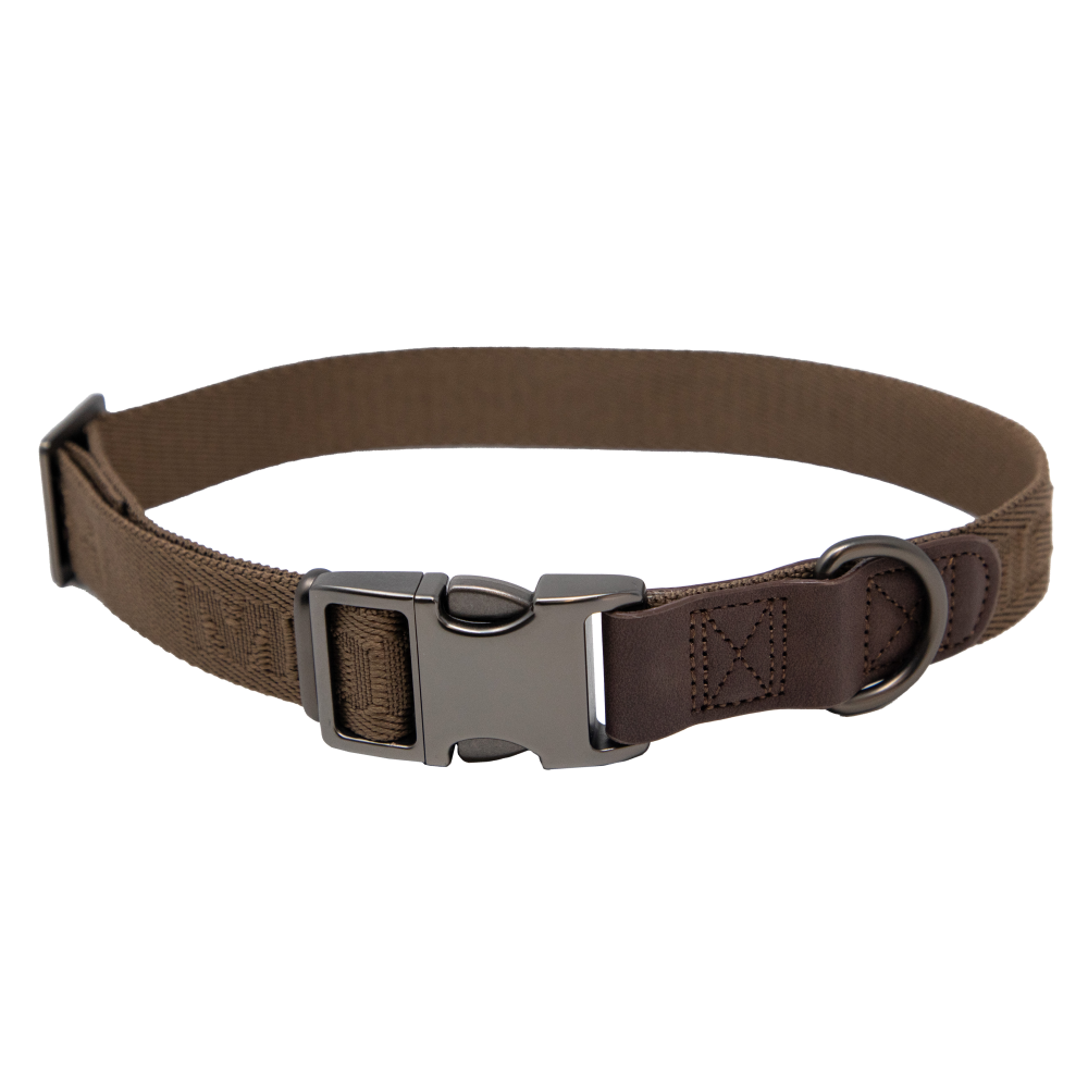 Higdon Adjustable Dog Collar 15IN-23IN - Chocolate Brown