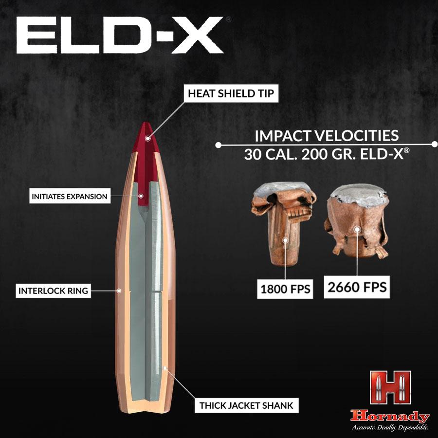 Hornady 30 Cal .308 212 Gr Eld-x 100 Count Bullets - Image 6