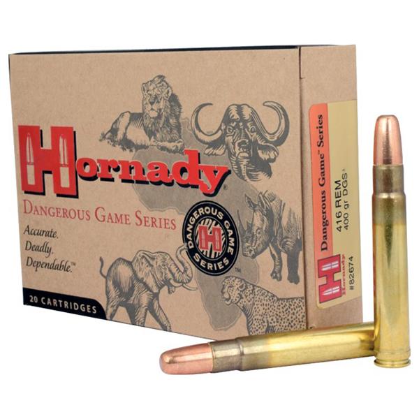 Hornady Dangerous Game 416 Rem 400GR Dgs 20RD