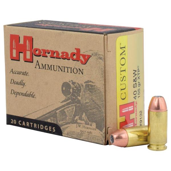 Hornady Custom 40 S&w 155GR Jhp 20RD