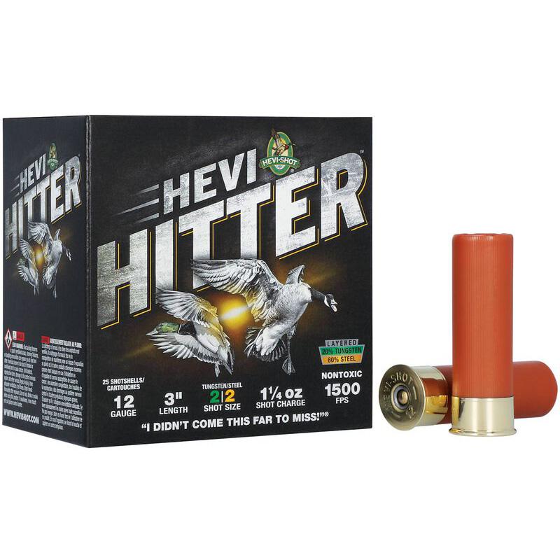 Hevi-shot Hevi-hitter 12GA 3IN 1-1/4OZ 2 Tungsten/steel 25 Rd/bx