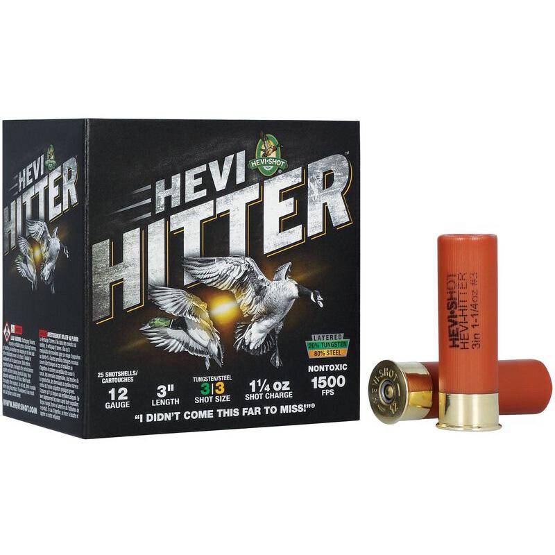 Hevi-shot Hevi-hitter 12GA 3IN 1-1/4OZ 3 Tungsten/steel 25 Rounds