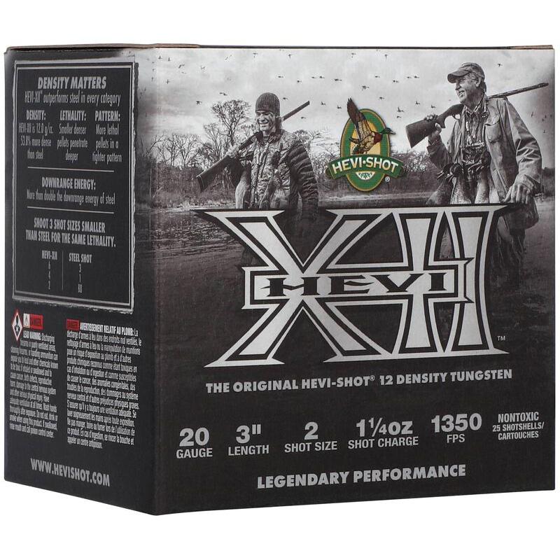 Hevi-shot Hevi-xii 20 Ga 3 1 1/4 Oz 2 Shot - 25/BOX