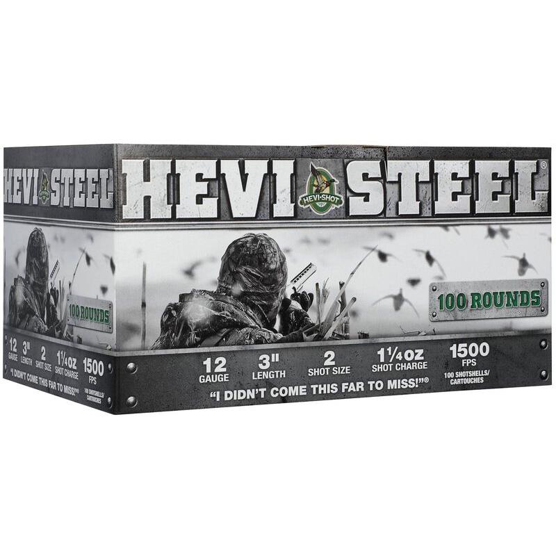 Hevi-steel 12GA 3IN 1-1/4OZ 2 Ammo 100 Pack
