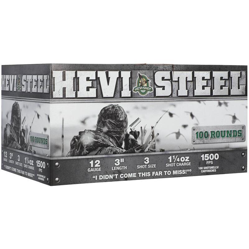 Hevi-steel 12GA 1-1/4OZ 3 Ammo 100 Pack