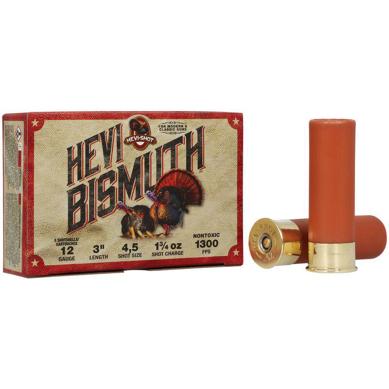 Hevi-shot Hevi-bismuth Turkey Load 12GA 3IN 1-3/4OZ 4 & 5 Shot 5 Rd.