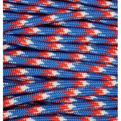 Red/white/blue Camo 550 Paracord 100FT