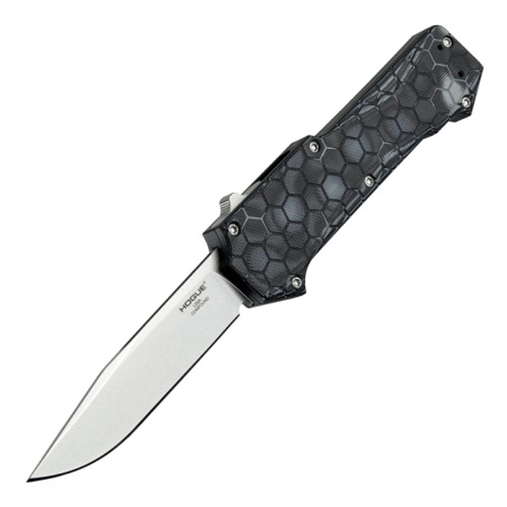 Hogue Knives Compound Otf Clip Point Automatic Knife Black 3.5