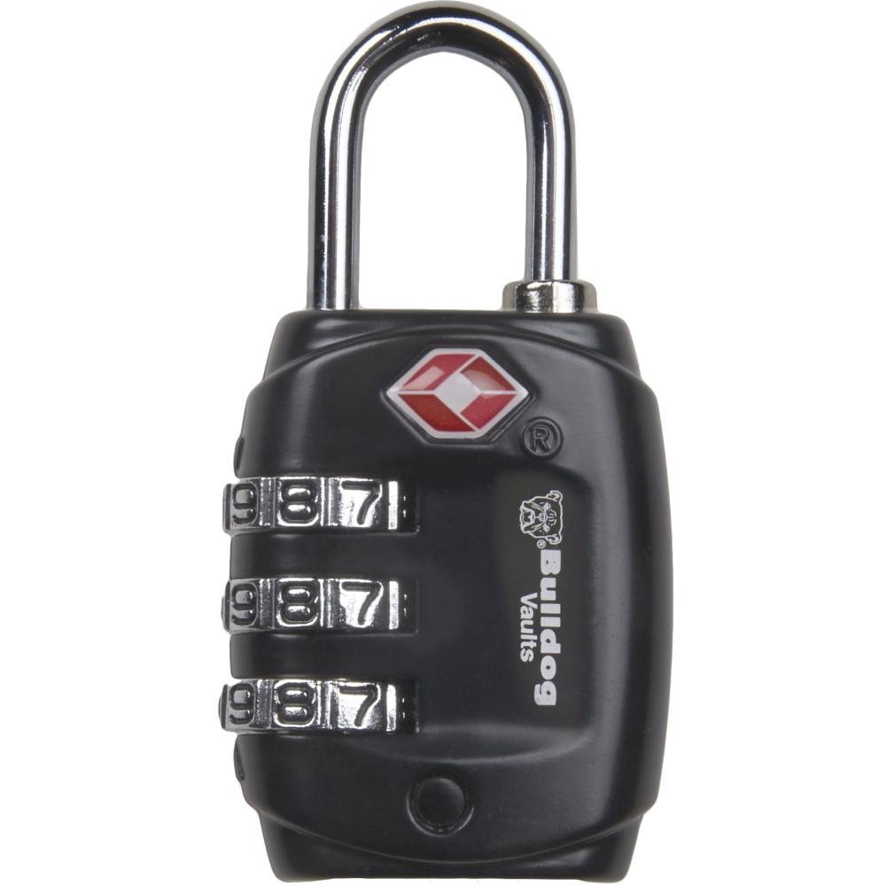 Bulldog Tsa Lock With Steel Shackle - Black