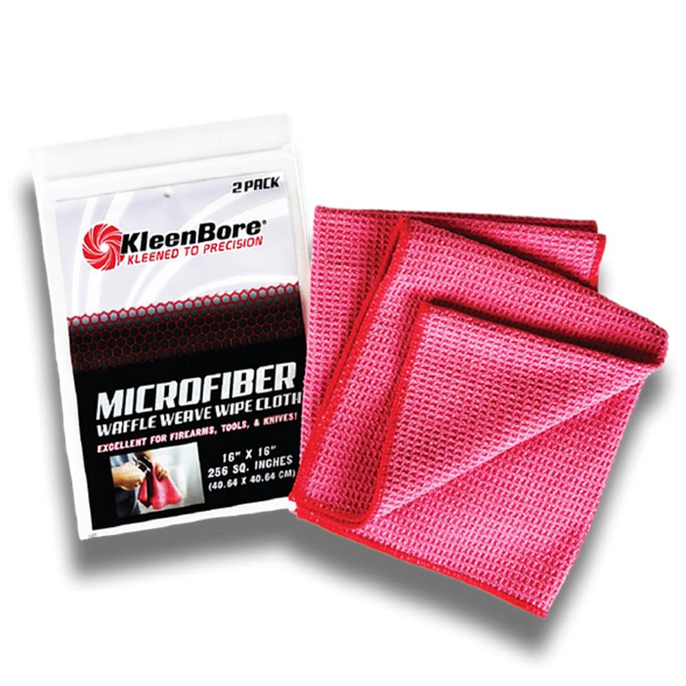 Kleenbore Waffle Weave Microfiber Cloths 16X16 2 Pack