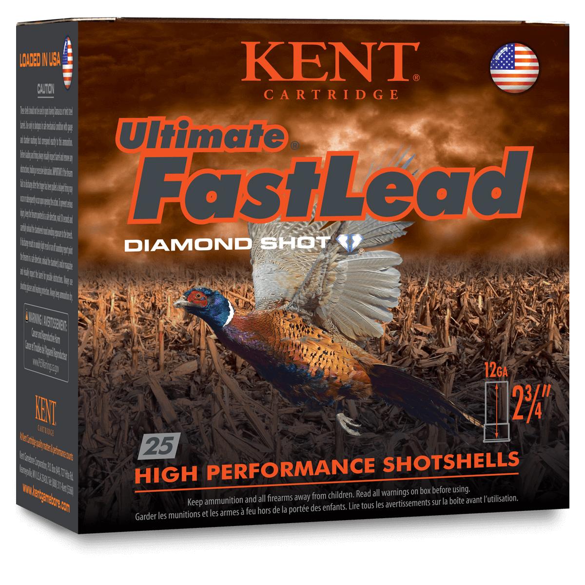 Kent Ultimate Fast Lead 12GA 2.75 1.5OZ 5 Shot 25 Rd
