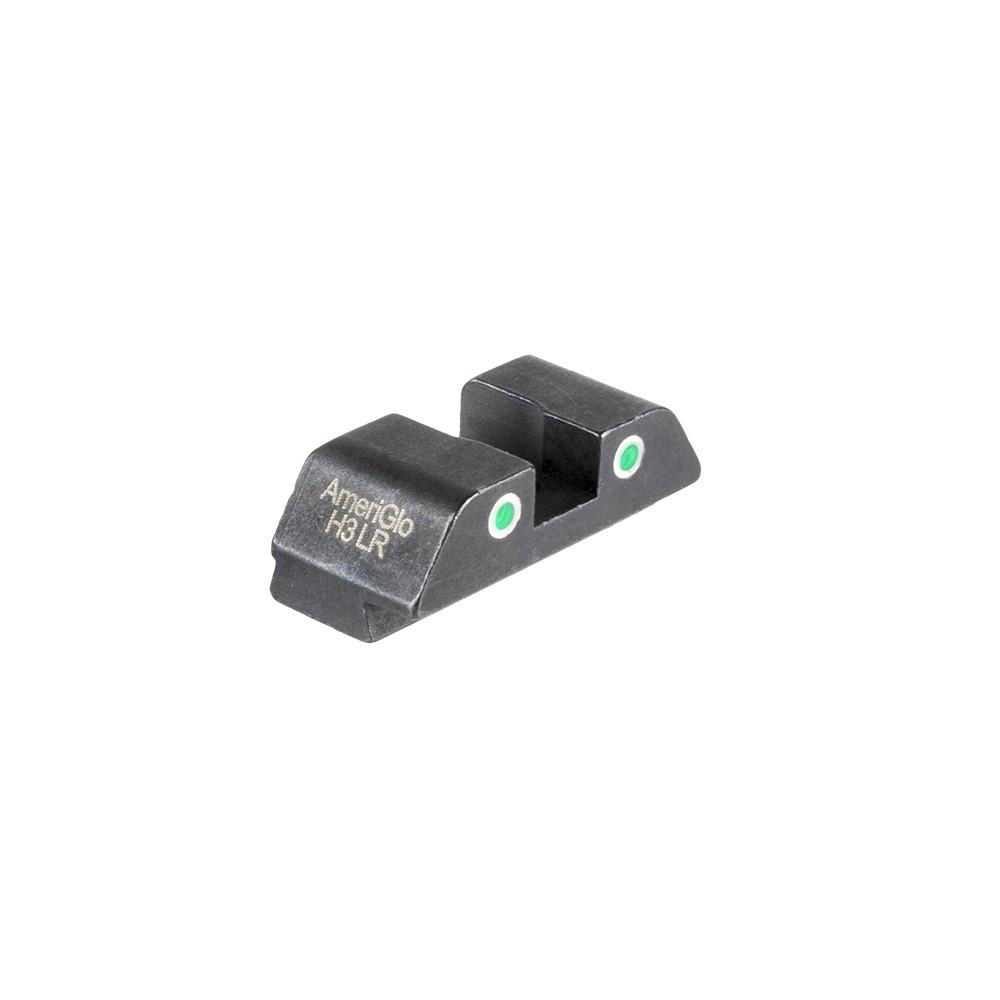 Ameriglo Tritium Rear Sight for Glock All Green Tritium 2-DOT White Outlines