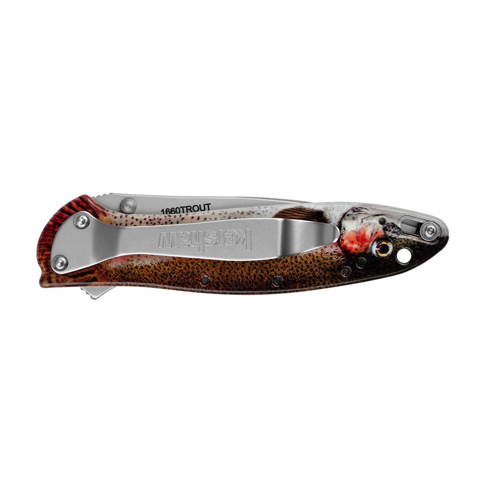 Kershaw Leek Rainbow Trout 3 Drop Point Folding Knife