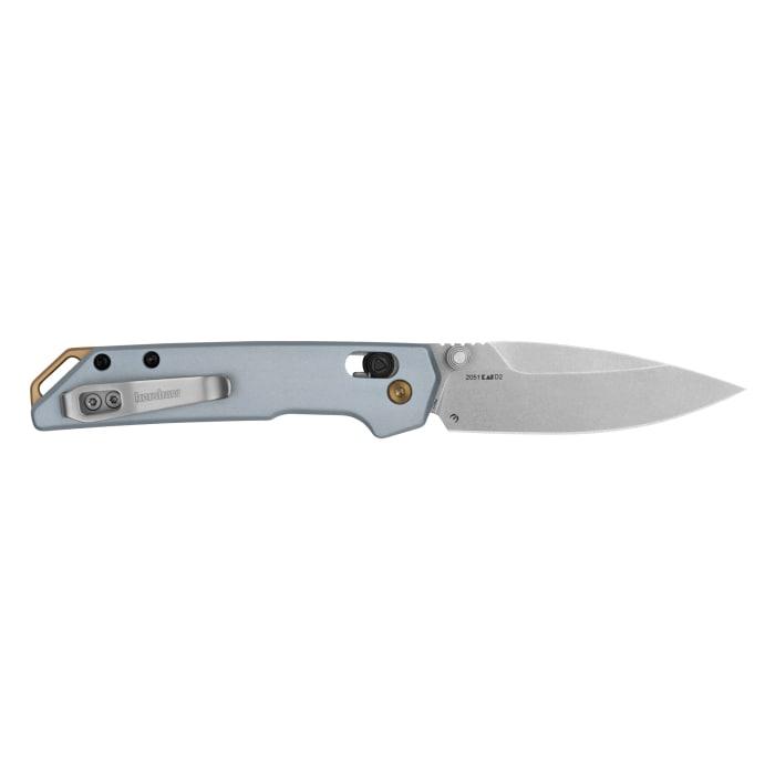 Kershaw Mini Iridium Folding Knife 3 D2 Steel Ice Blue Handle