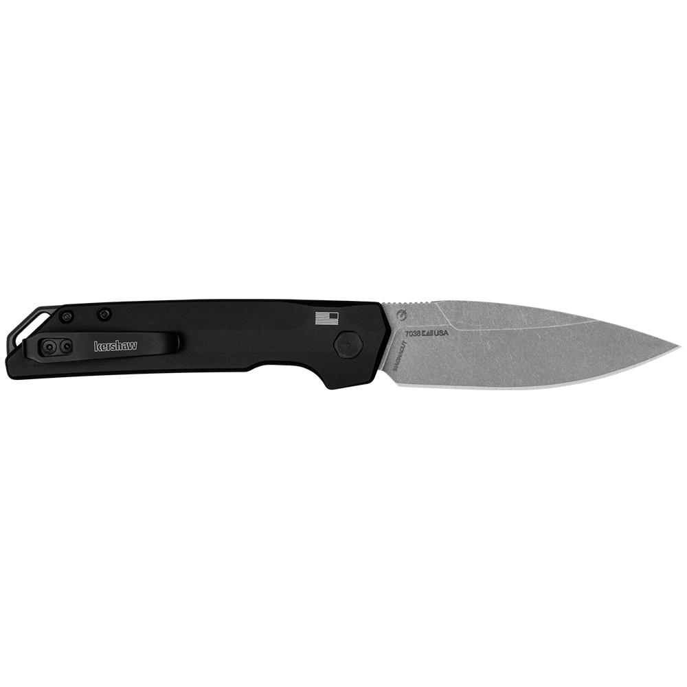 Kershaw Launch Iridium Automatic Knife - Black Aluminum Handle