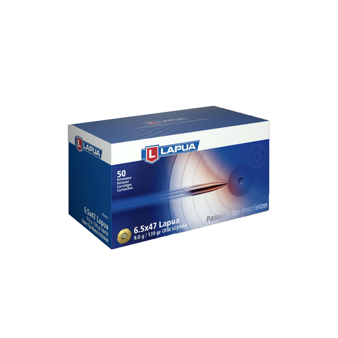 Lapua Rifle Ammo 6.5X47 139 Gr Scenar Otm BX/50