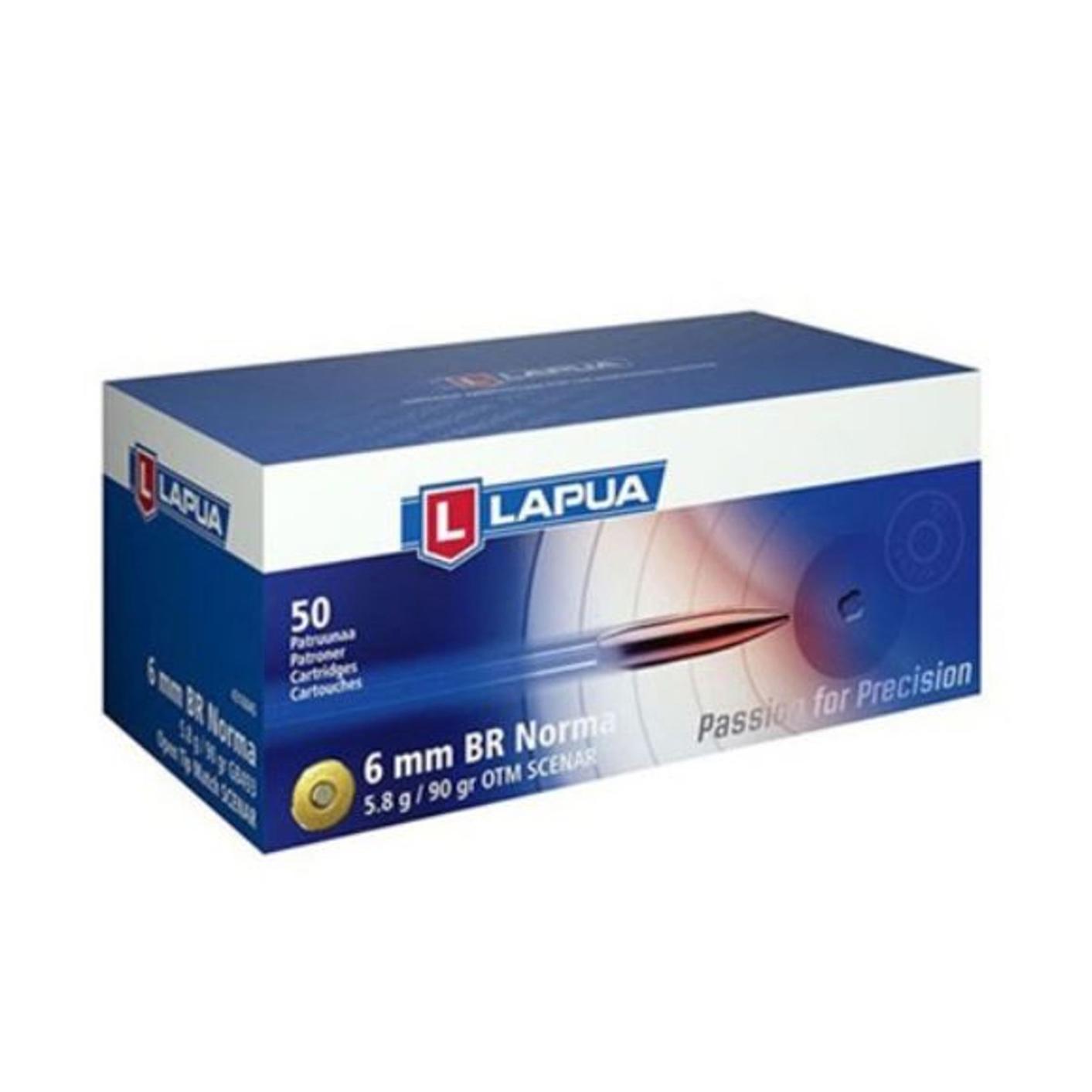 Lapua Rifle Ammo 6MM Br Norma 90 Gr Otm BX/50