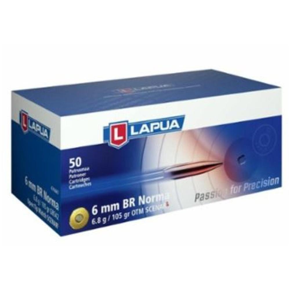 Lapua Rifle Ammo 6MM Br Norma 105 Gr Scenar-l Otm BX/50