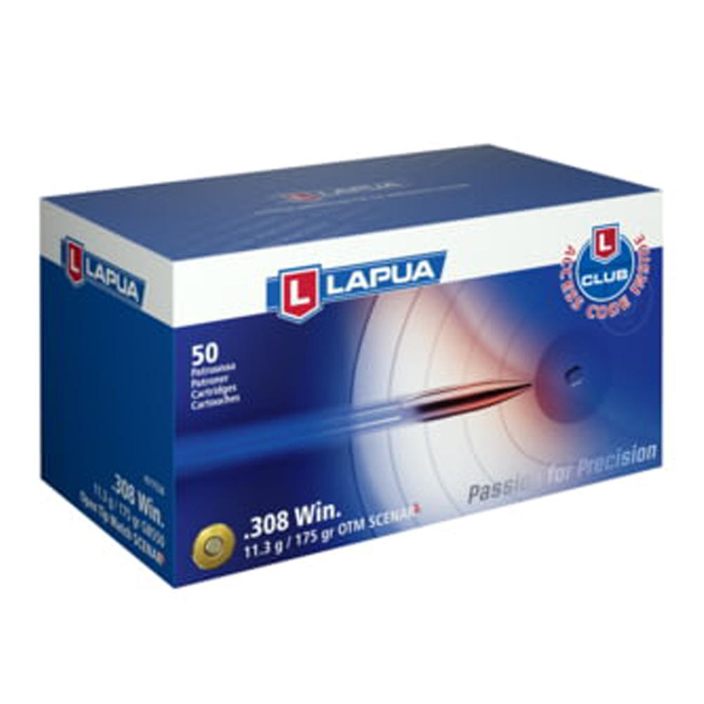 Lapua 308 Winchester 175GR Otm Rifle Ammo BX/50