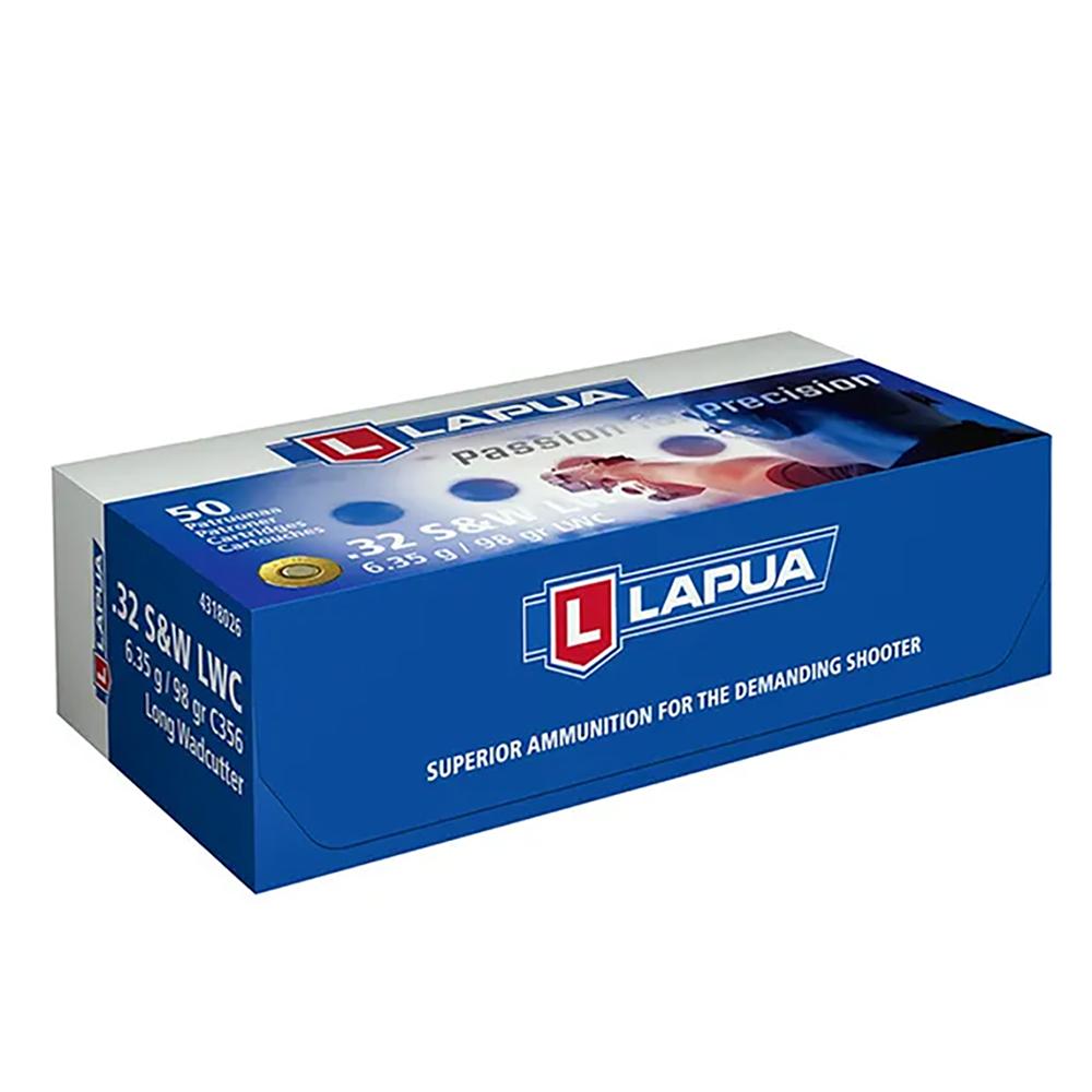 Lapua Pistol Ammo 32 S&w Long 98GR Wc BX/50