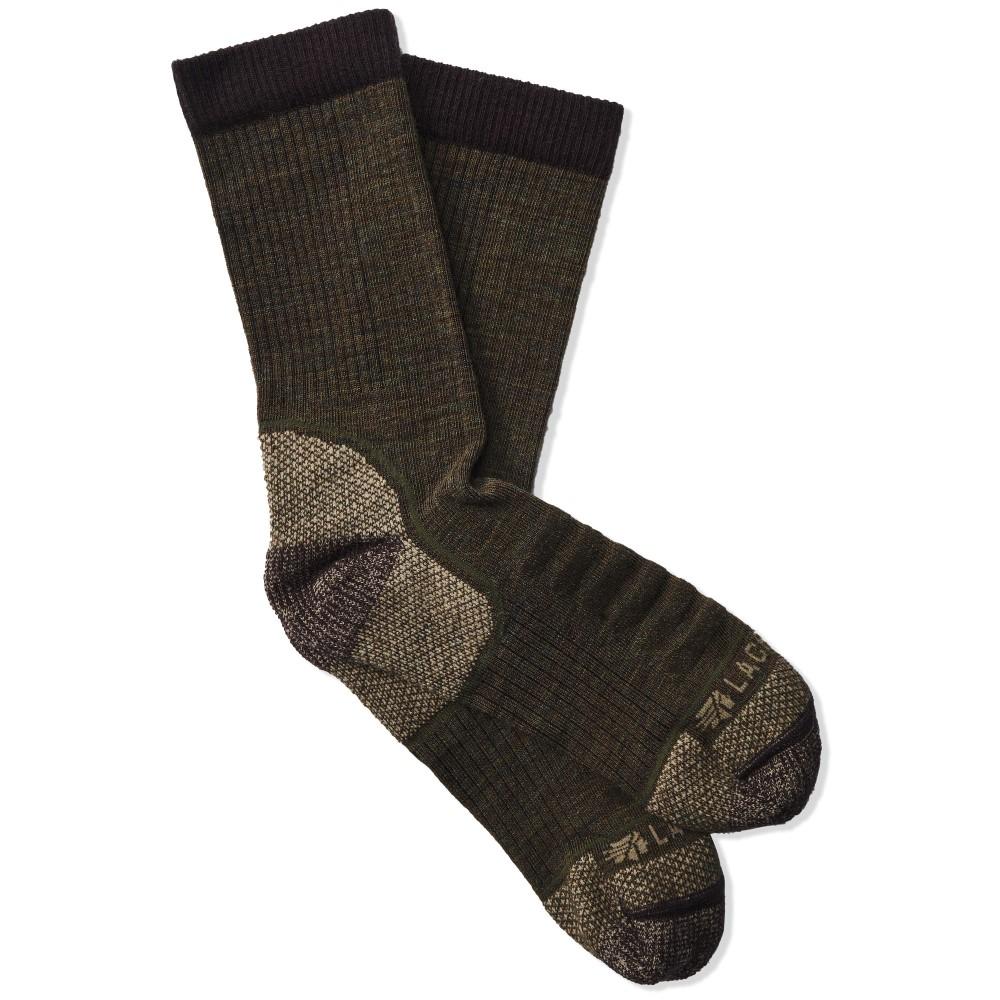 Lacrosse Copper Lightweight Merino Crew Socks - Olive - Medium