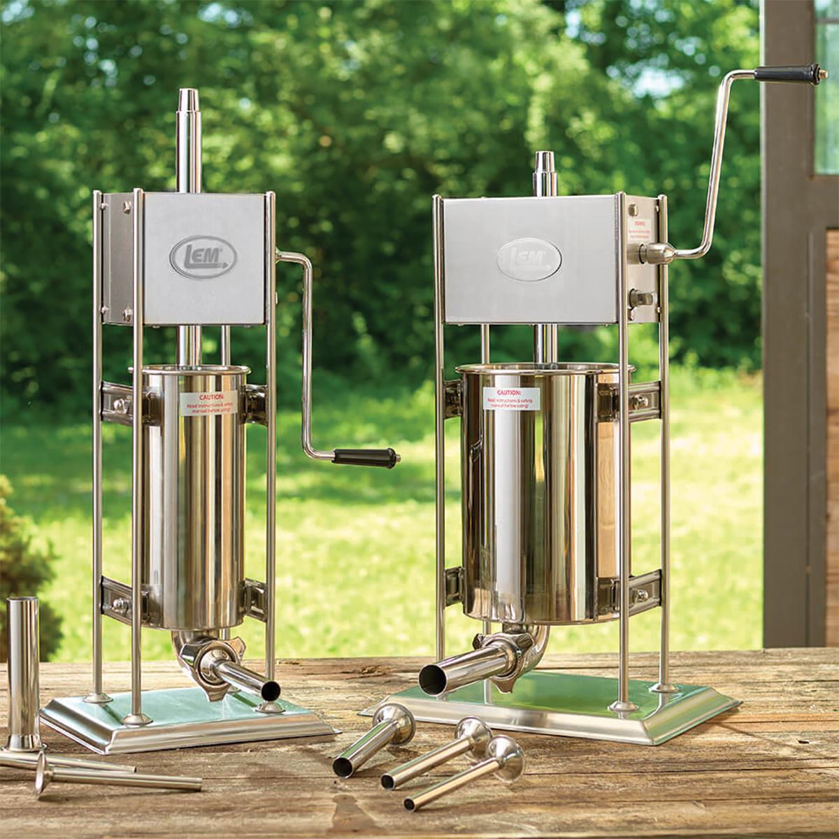 Lem Products Big Bite 25LB Stainless Steel Vertical Stuffer - Image 4