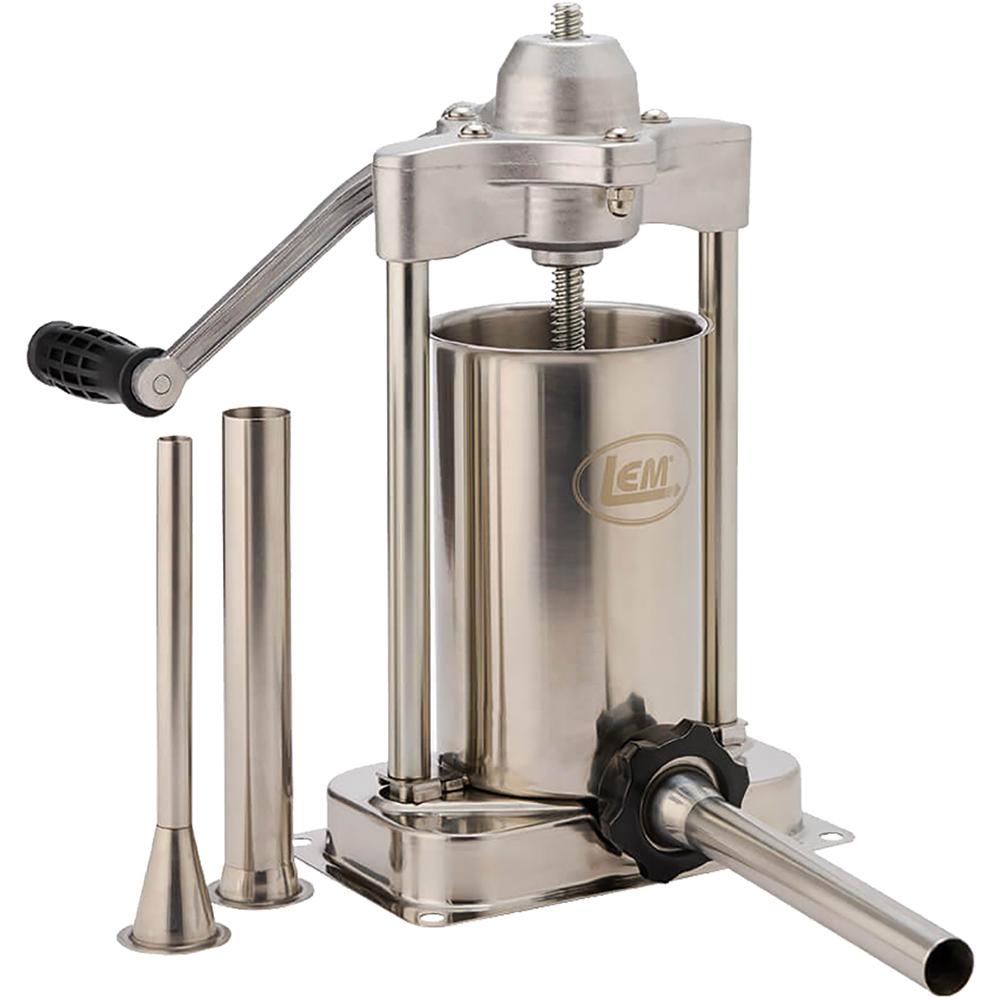 Lem Products Mighty Bite 15LB Vertical Stainless Steel Stuffer - Image 2