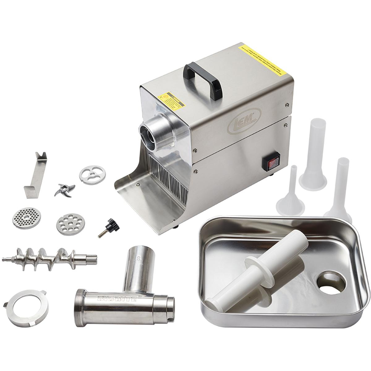 Lem Products Big Bite NO.8 0.5HP Stainless Steel Electric Grinder - Image 4