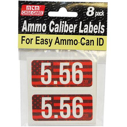 Mtm Ammo Caliber Labels 5.56 8-PACK