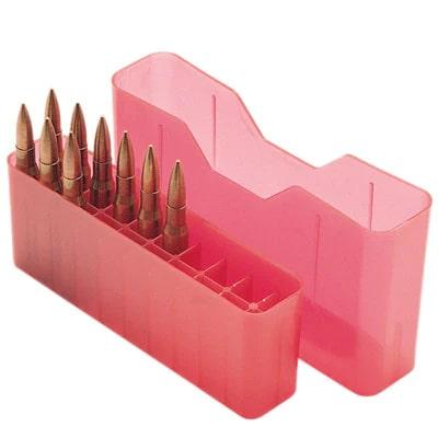 Mtm Slip-top Ammo Box 20 Rd Clear Red