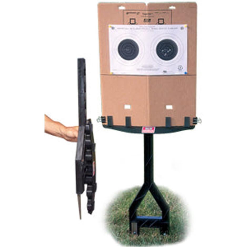 Mtm Jammit Target Stand Double Stake 24 Off Ground Black